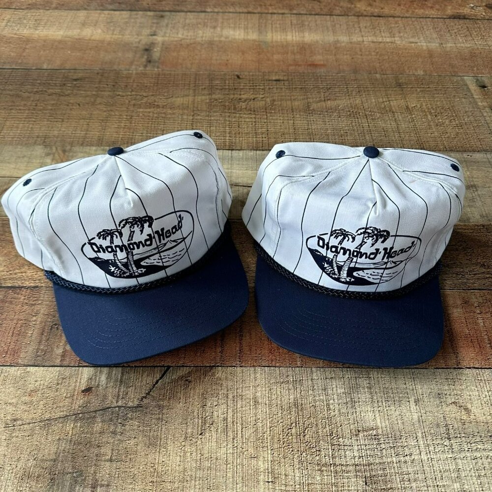 San Sun Vintage Mens Diamond Head Snap Back Hat Set of 2